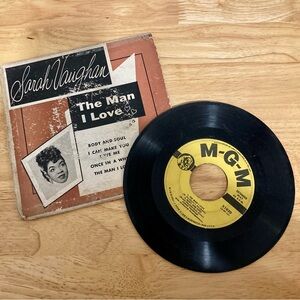 Vintage 1950s Jazz Sarah Vaughan MGM The Man I Love US 7" EP